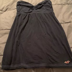 Navy Strapless Dress